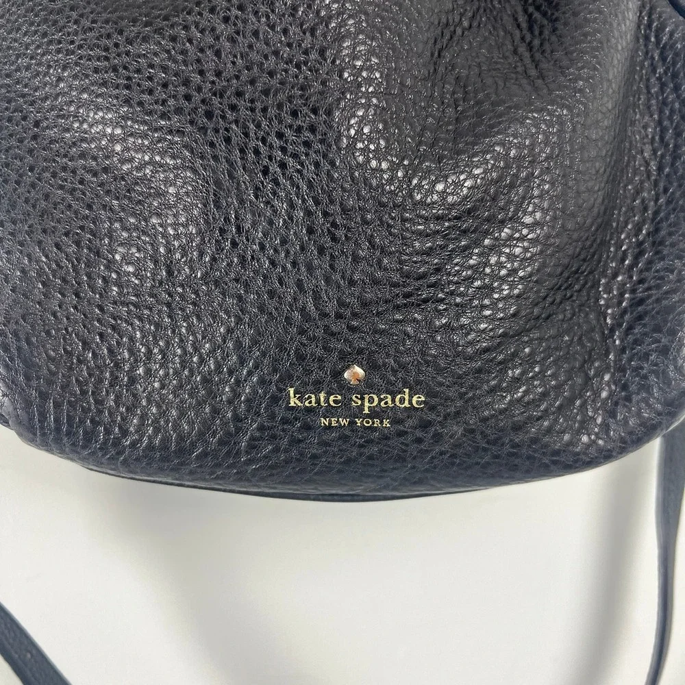 Kate Spade Cobble Hill Black Pebbled Leather Hobo Crossbody Bag Everyday Capsule
